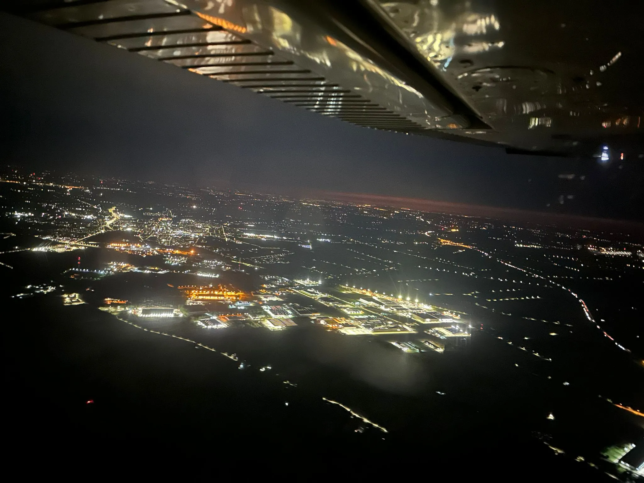 Bird view at night