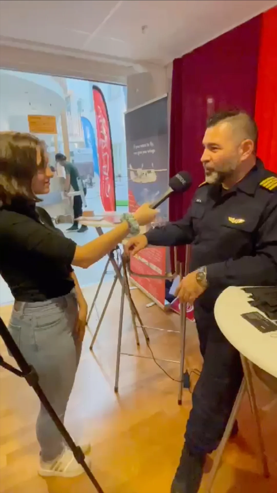 Pilot Being Interviewed